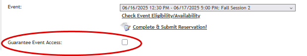 guarantee event access
